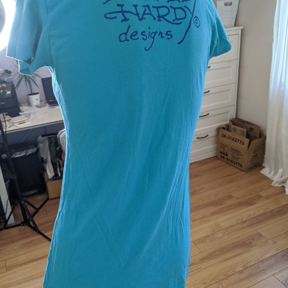 Ed Hardy Blue Butterfly Graphic Tee - Picture 4 of 10